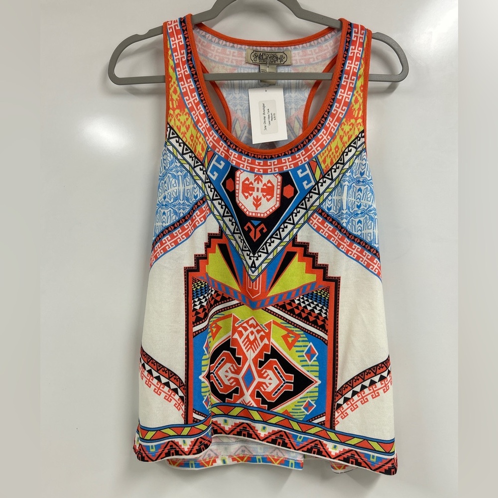 0338 Flying Tomato Boho Tribal Print Tank Top Medium | New‎ With Tags Festival